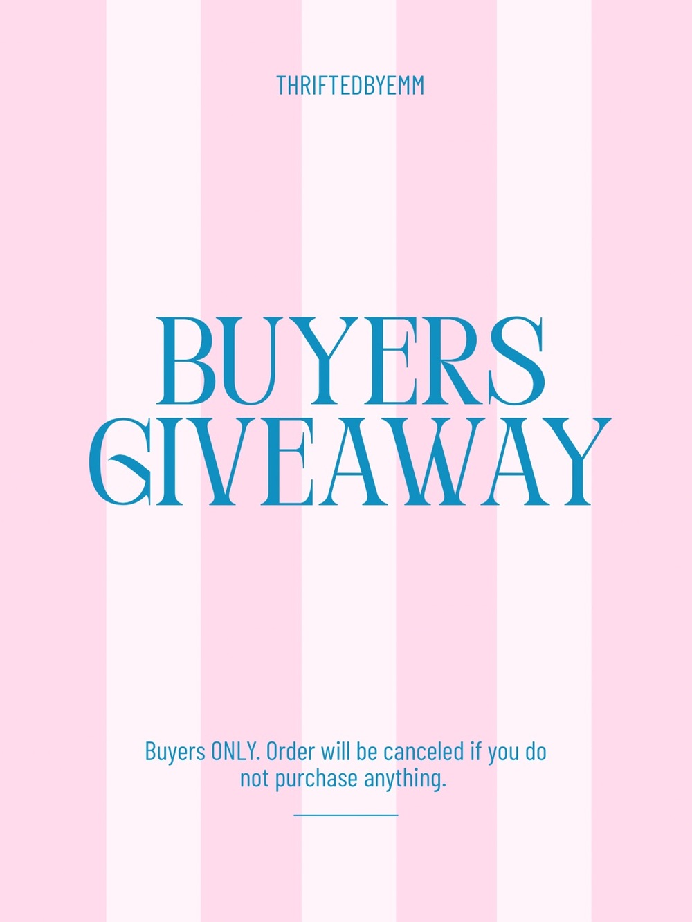 BUYERS GIVEAWAY LIVE SHOW